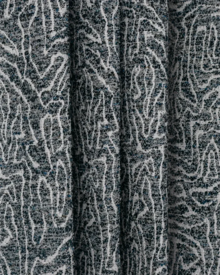 Whirl - Black and White Roman Shades - Image 4