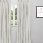 Whispering Leaves - Cream Custom Curtains