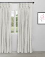Whispering Leaves - Cream Custom Curtains
