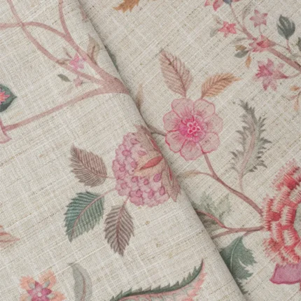 Roman Shades | Bloomig Spring - My Pink - Cross Fold | Curtain Avenue