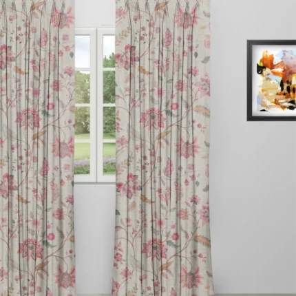 Curtains | Bloomig Spring - My Pink - Curtain | Curtain Avenue