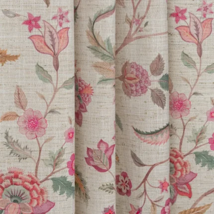 Roman Shades | Bloomig Spring - My Pink- Vertical Fold | Curtain Avenue
