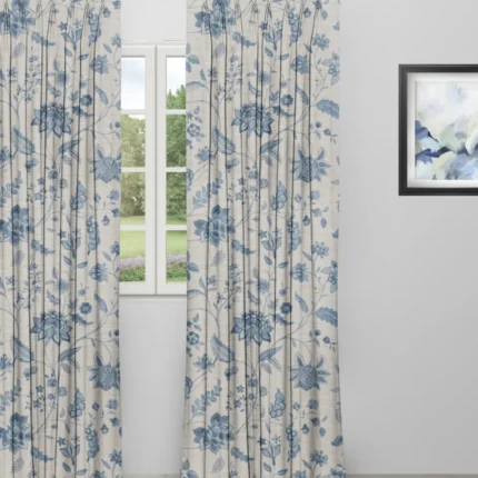 Curtains | Blooming Spring - Just Blue - Curtain-webp | Curtain Avenue