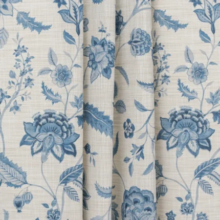 Swatches | Blooming Spring - Just Blue - Vertical Fold-webp | Curtain Avenue