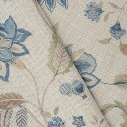 Swatches | Blooming Spring - My Blue - Cross Fold | Curtain Avenue