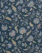 Blooming Spring - Navy Blue Custom Curtains - Image 3
