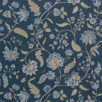 Swatches | Blooming Spring - Navy Blue - Regular | Curtain Avenue