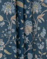 Blooming Spring - Navy Blue Custom Curtains - Image 4