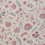Blooming Spring - Pink Linen Fabric Swatch