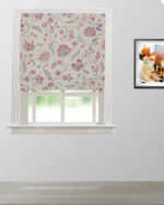 Blooming Spring - Pink Linen Roman Shades