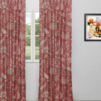Curtains | Blooming Spring Red Apple - Red Apple - Curtain | Curtain Avenue