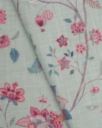 Blooming Spring - Rosy Aqua Fabric Swatch - Image 2