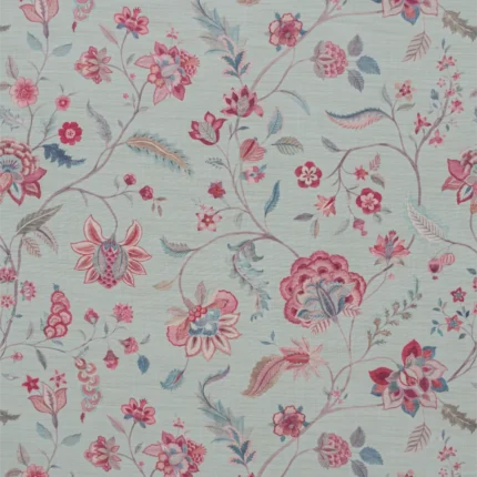 Roman Shades | Blooming Spring - Rosy Aqua - Regular | Curtain Avenue