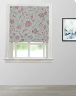 Blooming Spring - Rosy Aqua Roman Shades