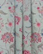 Blooming Spring - Rosy Aqua Fabric Swatch - Image 3