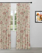 Blooming Spring - Tangerine Red Custom Curtains