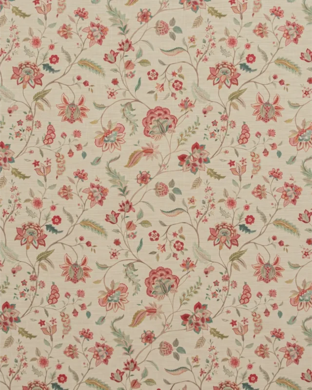 Roman Shades | Blooming Spring - Tangerine Red - Regular | Curtain Avenue