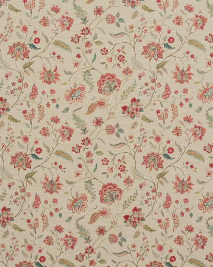 Blooming Spring - Tangerine Red Custom Curtains - Image 3