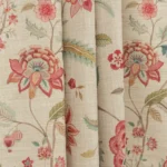 Blooming Spring - Tangerine Red Ripple Fold Drapes