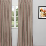 Boardwalk Stripe - Rusty Clay Custom Curtains
