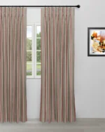 Boardwalk Stripe - Rusty Clay Custom Curtains