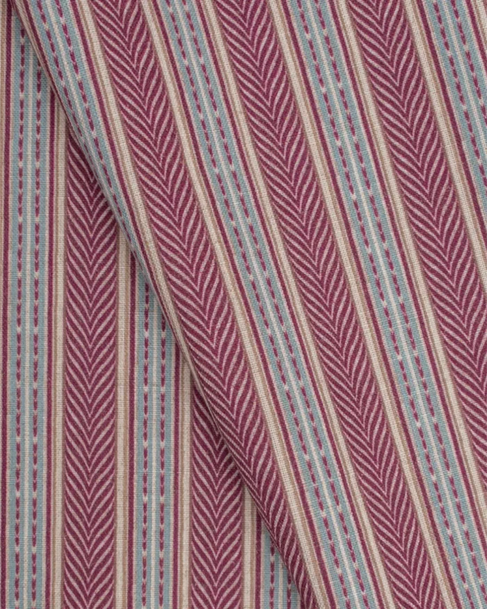 Boardwalk Stripe - Burgundy  Roman Shades - Image 2