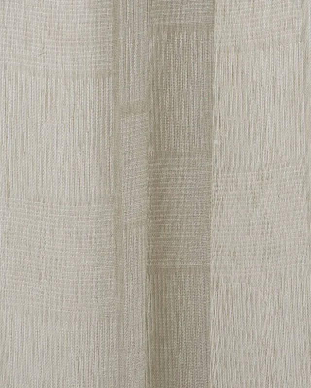 Curtains | Buffalo Striped Semi Sheer - Sand - Folded | Curtain Avenue