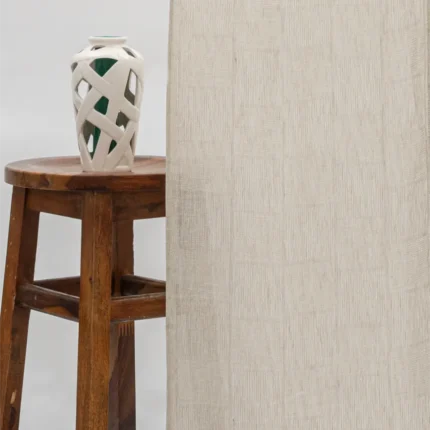 Curtains | Buffalo Striped Sheer - Beige - Curtain | Curtain Avenue