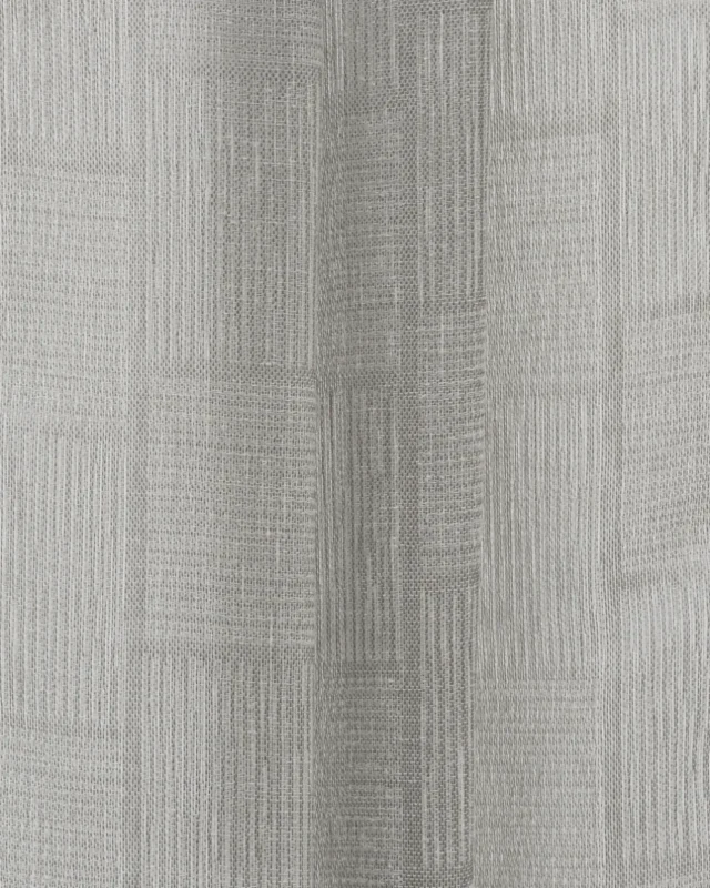 Curtains | Buffalo Striped Sheer - Gray - Folded | Curtain Avenue