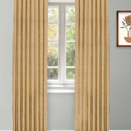 Curtains | Classic Houndstooth - Mustard- Curtain | Curtain Avenue
