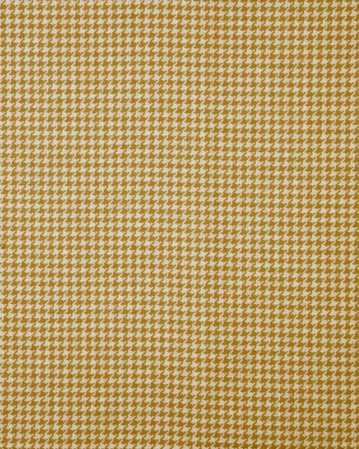 Classic Houndstooth - Mustard Ripple Fold Drapes - Image 3