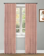 Classic Houndstooth - Rose Custom Curtains