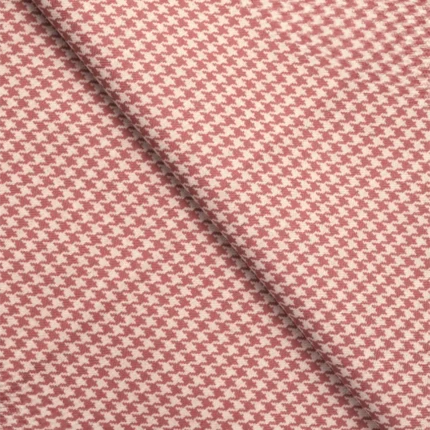 Swatches | Classic Houndstooth - Rose - Folded | Curtain Avenue