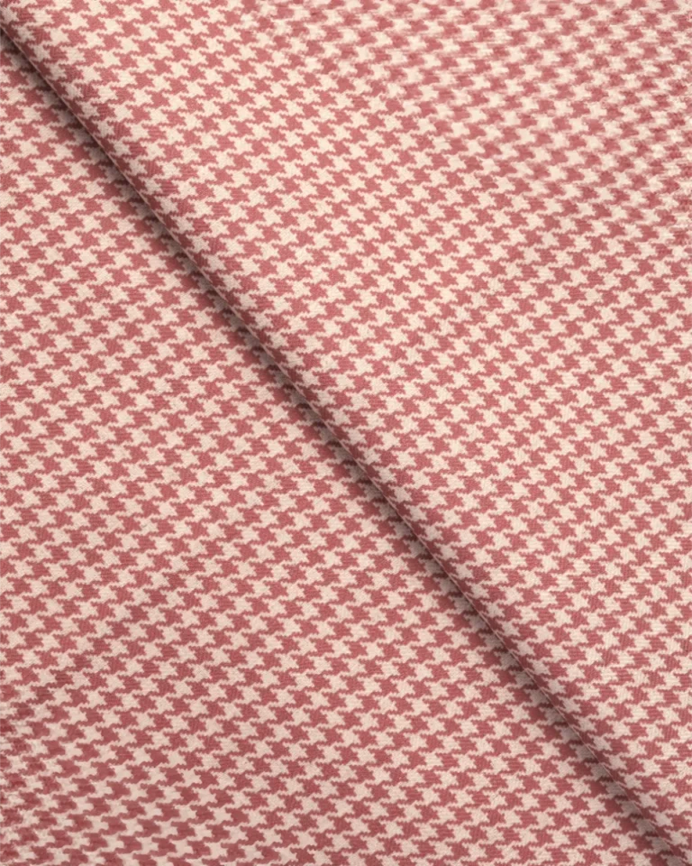 Swatches | Classic Houndstooth - Rose - Folded | Curtain Avenue