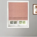 Classic Houndstooth - Rose Roman Shades