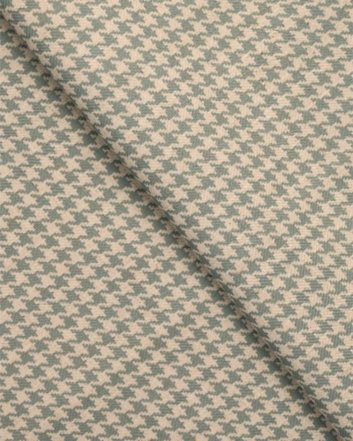 Classic Houndstooth - Teal/ Green Fabric Swatch - Image 2