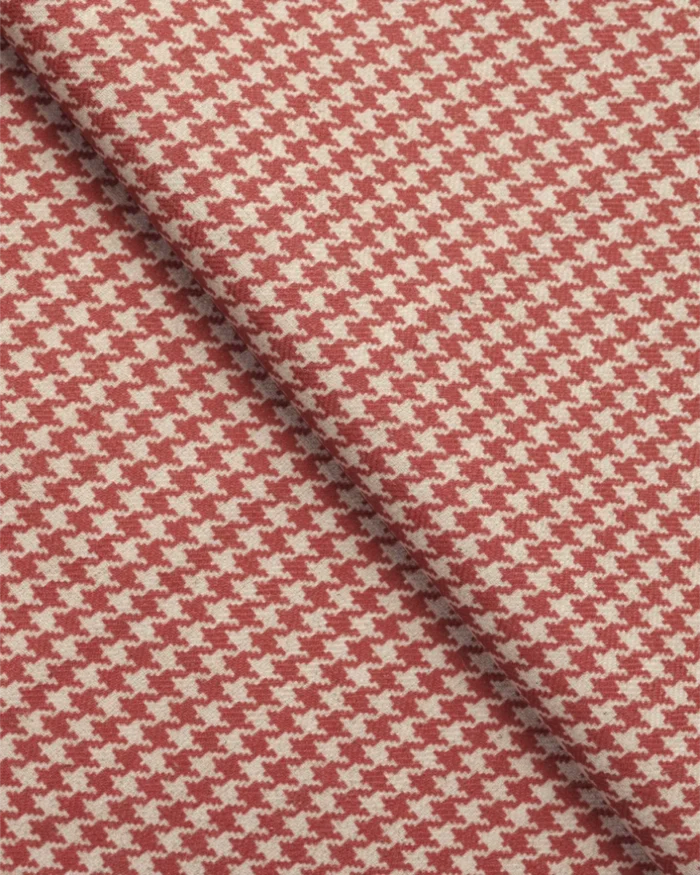 Classic Houndstooth - Tuscan Red Roman Shades - Image 2