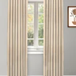 Coastal Stripes - Sky Ripple Fold Drapes