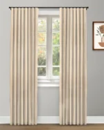 Coastal Stripes - Sky Custom Curtains