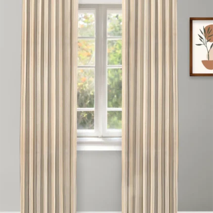 Curtains | Coastal Stripes - Sky Curtain Shot | Curtain Avenue