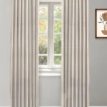 Coastal Stripes - Smoke Ripple Fold Drapes