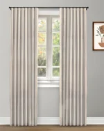Coastal Stripes - Smoke Ripple Fold Drapes