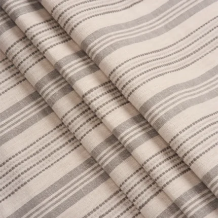Swatches | Coastal Stripes - Smoke Folded Shot | Curtain Avenue
