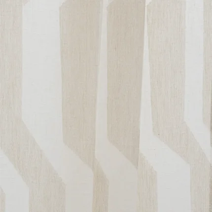 Curtains | Cosmo Striped Semi Sheer- Natural - Folded | Curtain Avenue