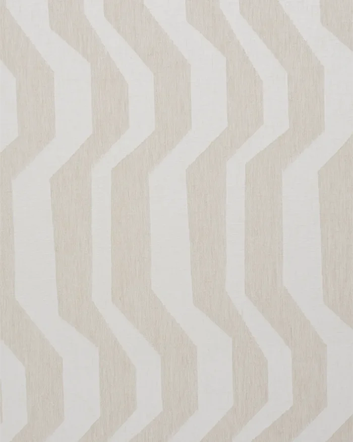 Cosmo Striped Semi Sheer Fabric Swatch - Natural - Image 2