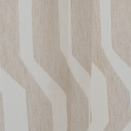 Curtains | Cosmo Striped Semi Sheer -Sand - Folded | Curtain Avenue