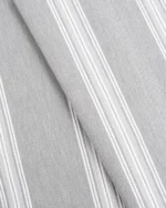 Country Stripes - Broad Gray Ripple Fold Drapes - Image 2