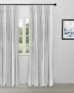 Country Stripes - Broad Gray Custom Curtains