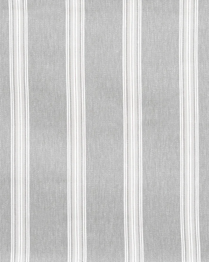 Country Stripes - Broad Gray Ripple Fold Drapes - Image 3