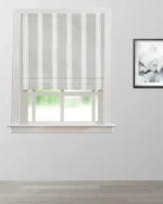 Country Stripes - Broad Gray Roman Shades